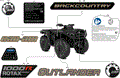BODY - FEATURE DECALS - 2026 CAN AM OUTLANDER 1000R 4X4 BACKCOUNTRY - DARK CAMO