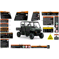 BODY - WARNING DECALS - 2026 CAN AM DEFENDER MAX HD10 DPS CAB - COMPASS GREEN - 65" WIDTH