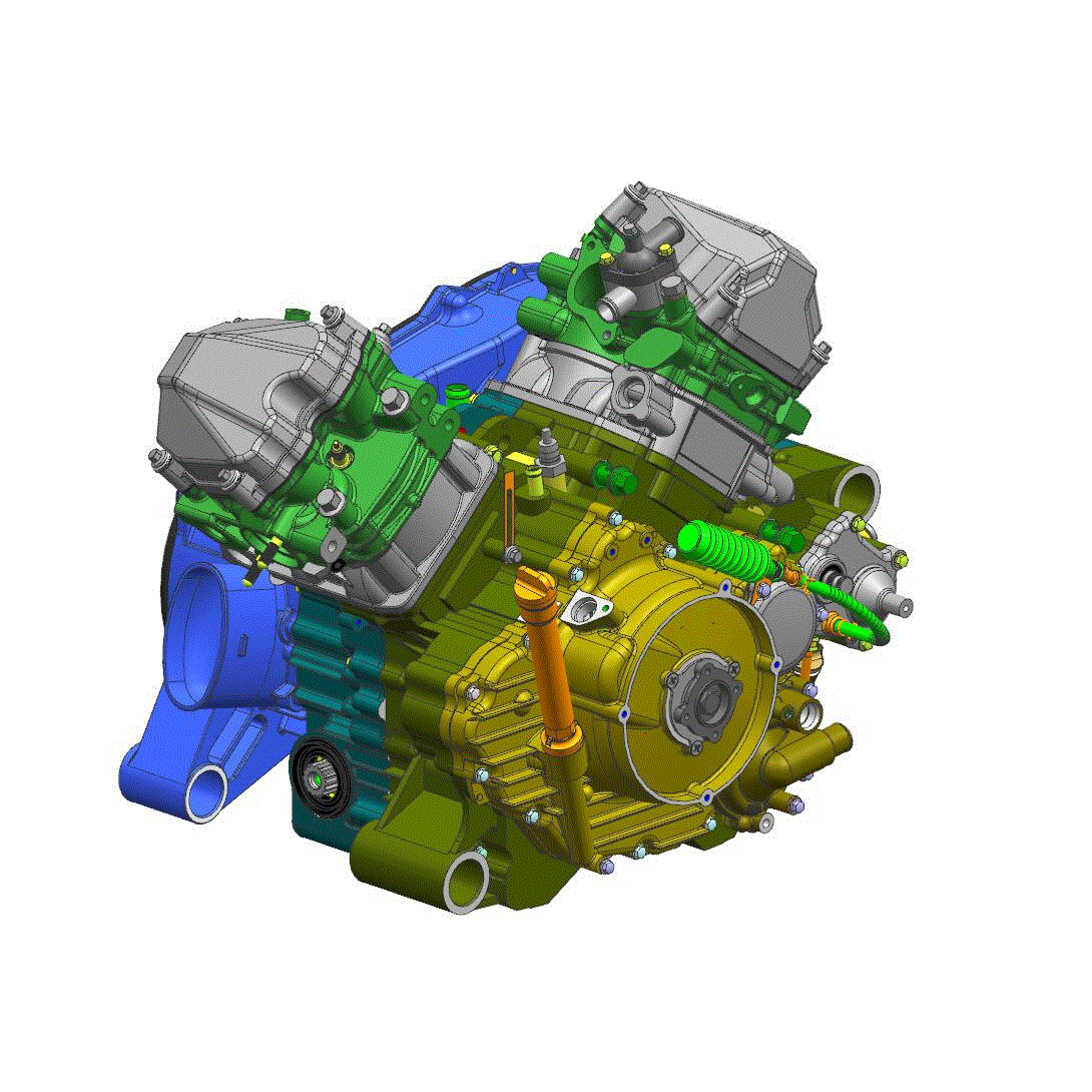 An Image of a Genuine CFMOTO Parts Schematic Diagram showing the schematic - LONG BLOCK - 2020 CFMOTO ZFORCE 950 Sport