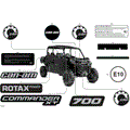 BODY - DECALS - 2026 CAN AM COMMANDER MAX 700 EFI XT - TIMELESS BLACK METALLIC - 60" WIDTH - (2)