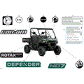 BODY - DECALS - 2026 CAN AM DEFENDER MAX HD7 - COMPASS GREEN - 62" WIDTH