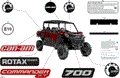 BODY - DECALS - 2025 CAN AM COMMANDER MAX 700 XT - FIERY RED METALLIC - 60" WIDTH