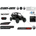 BODY - DECALS - 2026 CAN AM MAVERICK TURBO RR X DS - TIMELESS BLACK METALLIC - 64" WIDTH