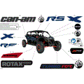 BODY - DECALS - 2026 CAN AM MAVERICK MAX TURBO RR X RS - DUSTY NAVY SATIN - 72" WIDTH CALI