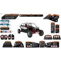 BODY - WARNING DECALS - 2025 CAN AM MAVERICK MAX TURBO RR X MR 72 INCH - HYPER SILVER - 72" WIDTH