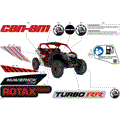BODY - DECALS - 2024 CAN AM MAVERICK TURBO RR X DS 64 INCH - FIERY RED METALLIC - 64" WIDTH CALI