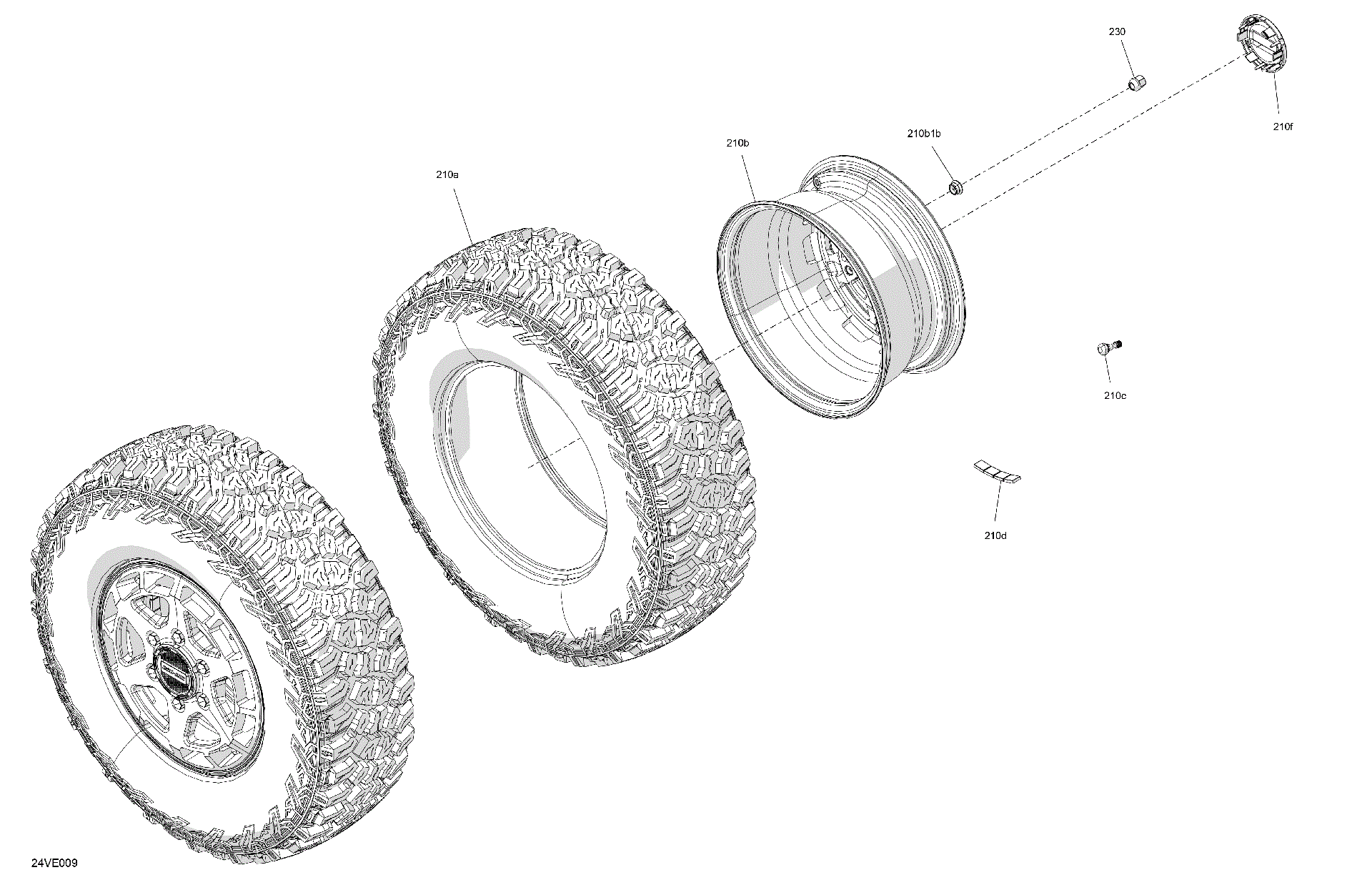 An Image of a Genuine Can-Am Parts Schematic Diagram showing the schematic - DRIVE - FRONT WHEELS