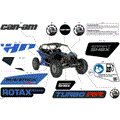 BODY - DECALS - 2024 CAN AM MAVERICK TURBO RR X RS SMART SHOCK 72 INCH SAS - DAZZLING BLUE - 72" WIDTH SAS CALI