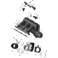 ROTAX - AIR INTAKE MANIFOLD AND THROTTLE BODY - 2024 CAN AM MAVERICK TURBO RR DS 64 INCH - FIERY RED METALLIC - 64" WIDTH