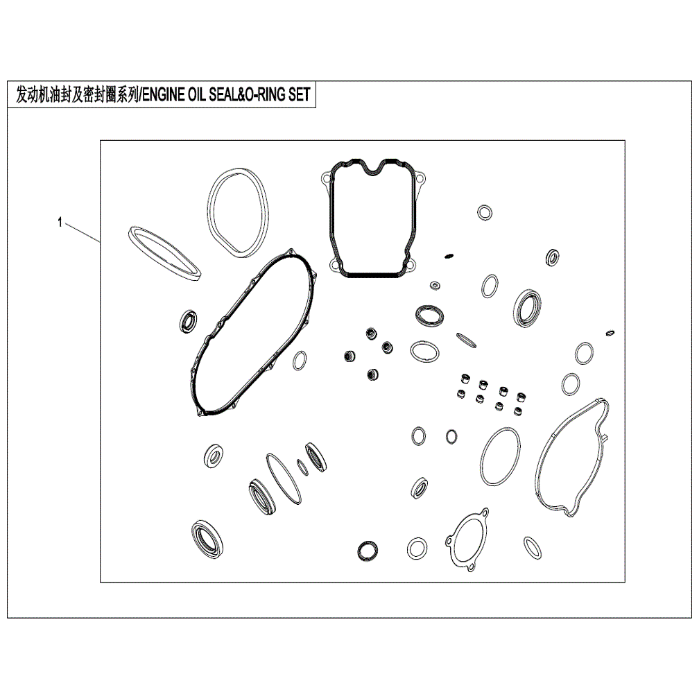 An Image of a genuine CFMOTO Parts Schematic Diagram showing the group - ENGINE OIL SEAL & O-RING - 2022 CFMOTO CFORCE 800 XC