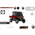 BODY - DECALS - 2025 CAN AM DEFENDER MAX HD10 LTD CAB - FIERY RED METALLIC - 65" WIDTH CALI