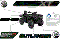 BODY - FEATURE DECALS - 2025 CAN AM OUTLANDER MAX 1000R 4X4 XT - PLATINUM SILVER SATIN - (2)