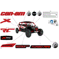 BODY - DECALS - 2025 CAN AM MAVERICK MAX TURBO RR X RC 72 INCH - HYBRID WHITE PEARL - 72" WIDTH CALI