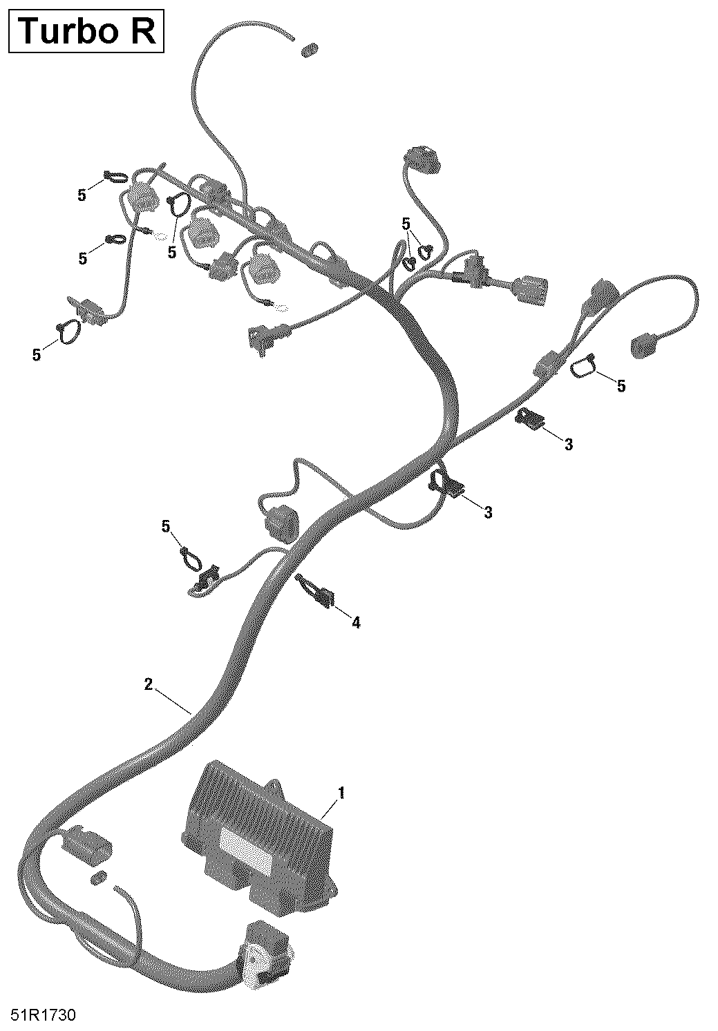 An Image of a Genuine Can-Am Parts Schematic Diagram showing the schematic - ELECTRICAL - ENGINE HARNESS AND ELECTRONIC MODULE