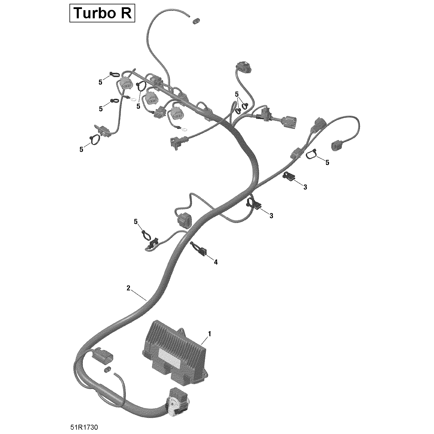 An Image of a Genuine Can-Am Parts Schematic Diagram showing the schematic - ELECTRICAL - ENGINE HARNESS AND ELECTRONIC MODULE