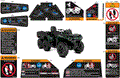 BODY - WARNING DECALS REAR SECTION - 2024 CAN AM OUTLANDER MAX 650 EFI 6X6 DPS - TUNDRA GREEN