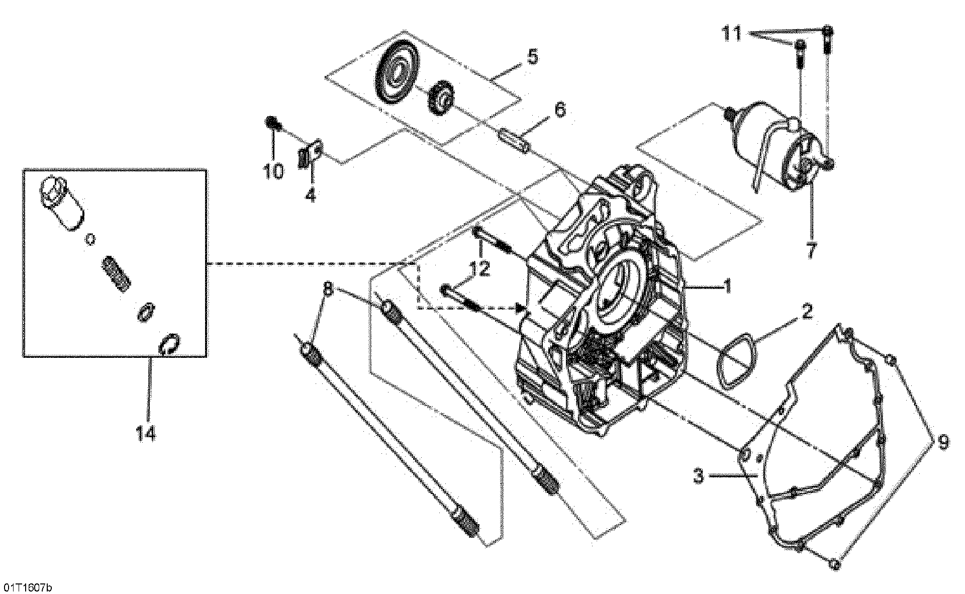 An Image of a Genuine Can-Am Parts Schematic Diagram showing the schematic - RIGHT CRANKCASE HALF