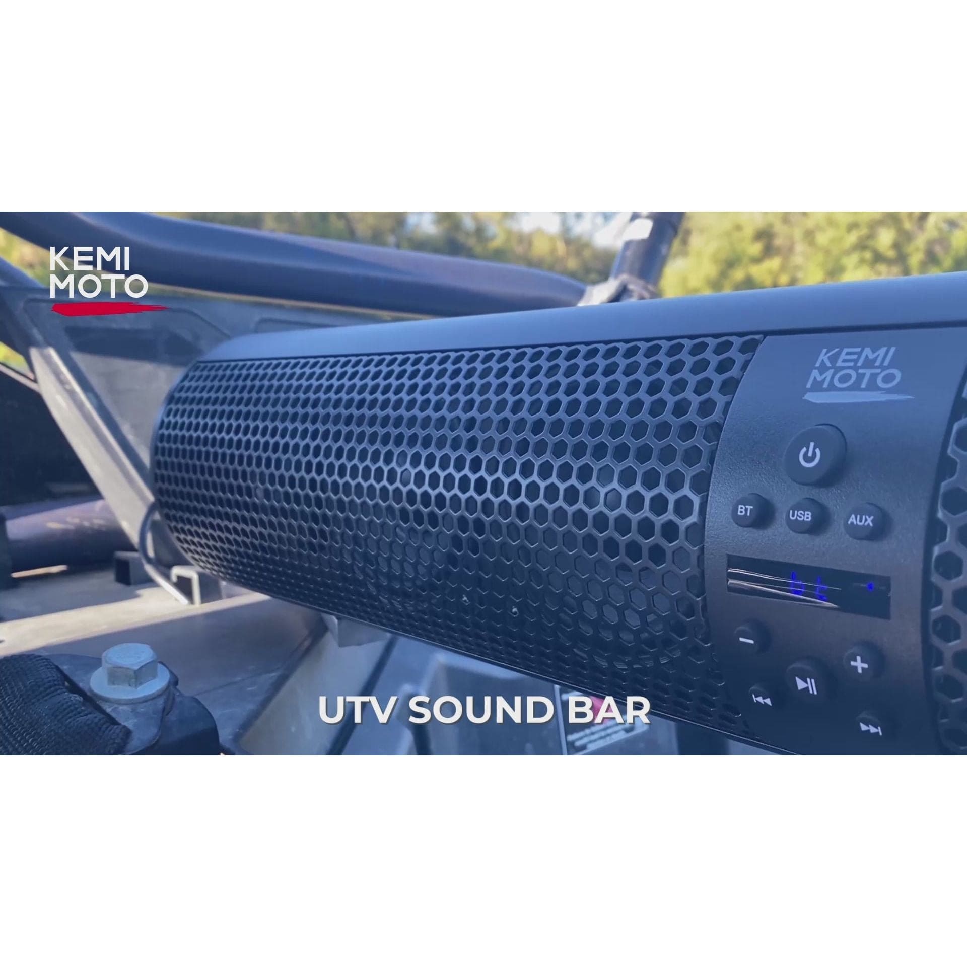 Kemimoto 6 Speaker UTV Bluetooth Sound Bar | Durable Aluminum