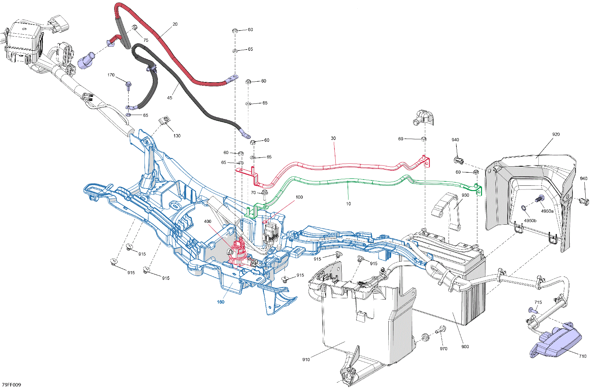 An Image of a Genuine Can-Am Parts Schematic Diagram showing the schematic - ELECTRIC - REAR SECTION