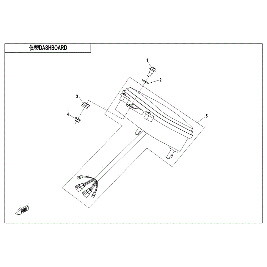 An Image of a Genuine CFMOTO Parts Schematic Diagram showing the schematic - ODOMETER - 2019 CFMOTO ZFORCE 500