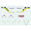 DECAL KIT (ROCKET RED) - 2023 CFMOTO CFORCE 110