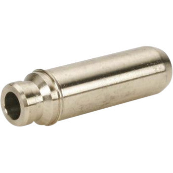 The Yamaha Valve Guide Intake 0.4550" OD by Kibblewhite is a silver, cylindrical C63000 nickel-aluminum bronze component with a hollow end and a rounded solid end, designed for high-temperature applications and excellent heat conductivity.