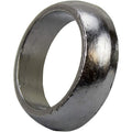 Silver metallic circular seal ring with a smooth, slightly rounded outer surface.