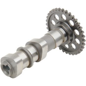 The Kawasaki - Suzuki - Arctic Cat Camshaft Intake Stage 2 by Hot Cams is designed for internal combustion engines, featuring smooth lobes and a gear with multiple holes to improve valve timing, throttle response, and power.