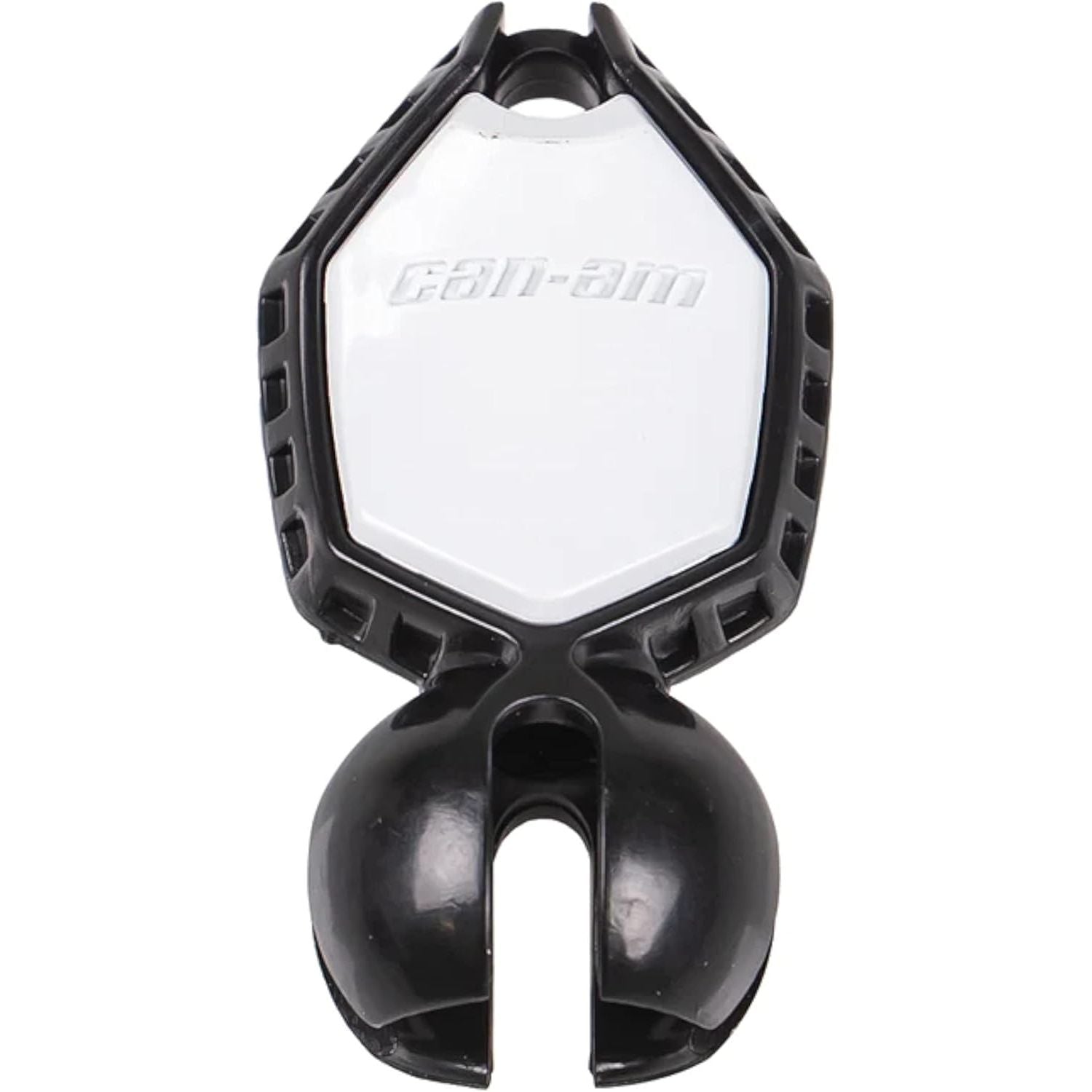 Grey and black Can-Am key fob with RFID chip and ergonomic plastic casing.