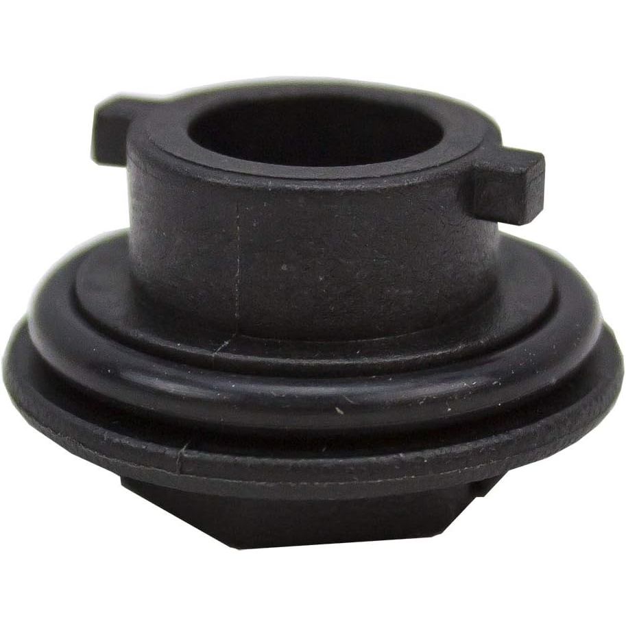 Black rubber grommet with two tabs and stepped circular base for offroad vehicle fitting.