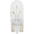 Clear W5W 12V 5W miniature bulb with glass enclosure and metal base pins.