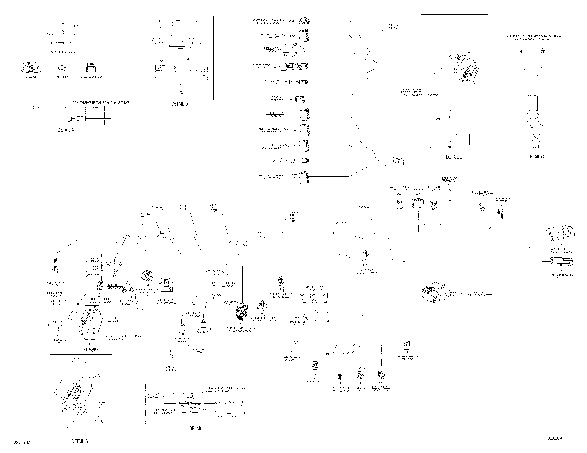 An Image of a Genuine Can-Am Parts Schematic Diagram showing the schematic - MAIN HARNESS 710006089 COMMANDER