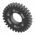 Black metal countershaft gear with evenly spaced teeth and circular central hole.