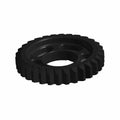 Black metal motorcycle gear with evenly spaced teeth and central mounting holes.