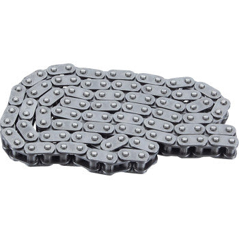 A close-up of the Polaris Camshaft Chain Roller by Hot Cams, renowned for its wear resistance and commonly used in Polaris engines, shown coiled on a white background.
