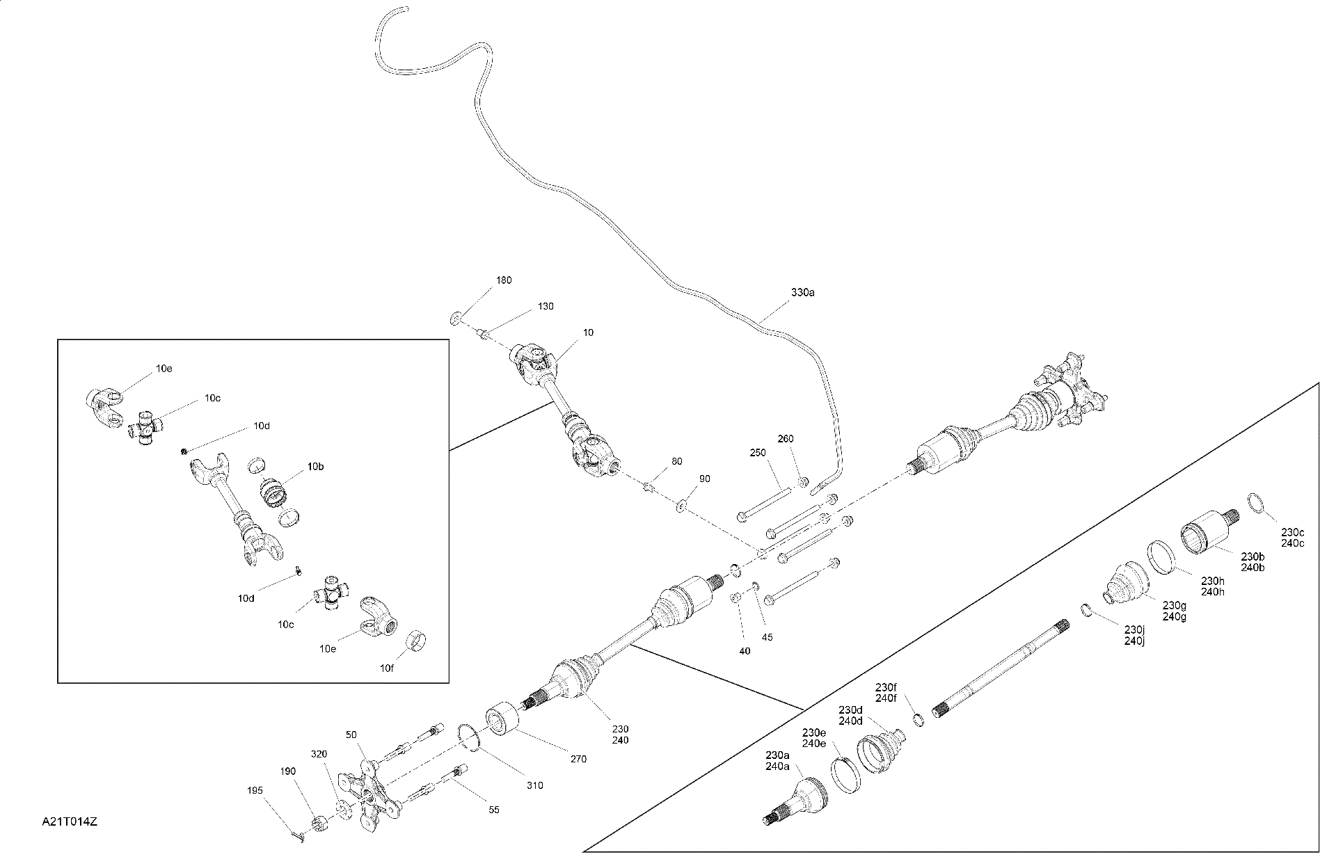An Image of a Genuine Can-Am Parts Schematic Diagram showing the schematic - DRIVE - REAR SECTION - COMMON PARTS