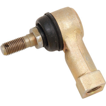 The Tie Rod End Right Outer by Epi features a threaded stud, black rubber seal, and hexagonal base for secure machinery attachment. Made of brass, it ensures OEM-quality performance and long-lasting durability.