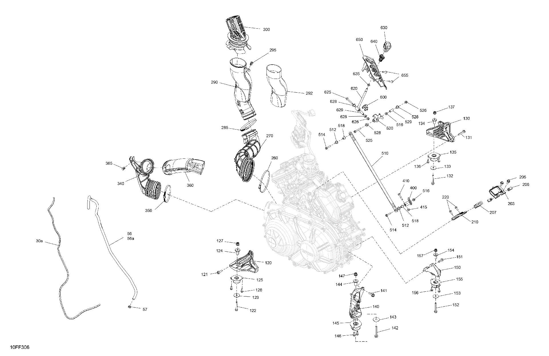 An Image of a Genuine Can-Am Parts Schematic Diagram showing the schematic - ENGINE - SYSTEM