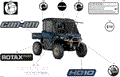 BODY - DECALS - 2025 CAN AM DEFENDER HD10 LTD CAB - DUSTY NAVY - 65" WIDTH CALI