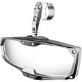 Halo R Rear View Mirrorwith LED Cabin Light Rectangle Silver with Silver Bezel 1.875" 2" ROPS by Seizmik