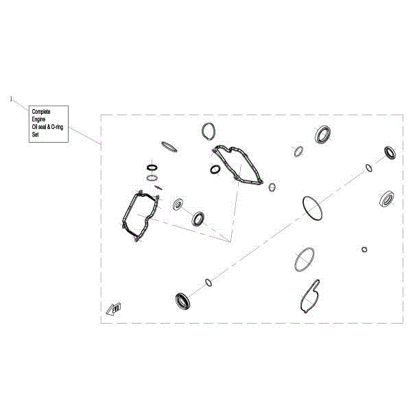 An Image of a Genuine CFMOTO Parts Schematic Diagram showing the schematic - ENGINE OIL SEAL &O-RING - 2021 CFMOTO UFORCE 800