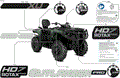 BODY - FEATURE DECALS - 2025 CAN AM OUTLANDER PRO MAX HD7 4X4 XU - COMPASS GREEN