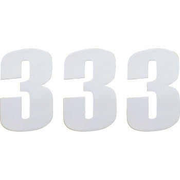 Race Number 3 White 6" by Moose Offroad