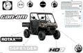 BODY - DECALS - 2026 CAN AM DEFENDER MAX HD7 DPS - DARK WILDLAND CAMO - 62" WIDTH