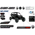 BODY - DECALS - 2026 CAN AM MAVERICK TURBO RR X DS SAS - TIMELESS BLACK METALLIC - 64" WIDTH