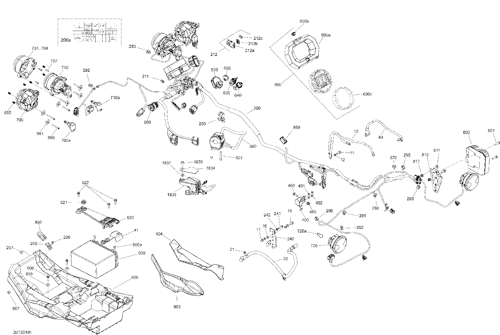 An Image of a Genuine Can-Am Parts Schematic Diagram showing the schematic - ELECTRICAL SYSTEM
