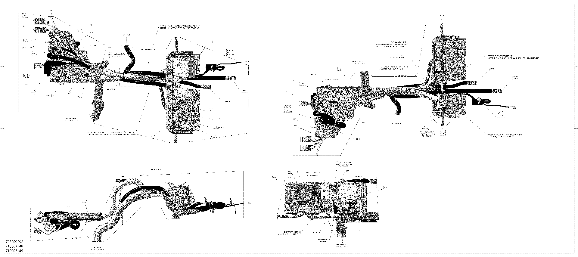 An Image of a Genuine Can-Am Parts Schematic Diagram showing the schematic - MAIN HARNESS - C - 710007148