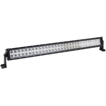 The Light Bar LED 33 Spot/Flood by Optronics Inc. features a durable IP65-rated die-cast aluminum black frame, multiple circular bulbs in rows, combo flood/spot beam, and mounts on two side brackets.