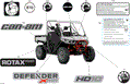 BODY - DECALS - 2025 CAN AM DEFENDER MAX HD10 X MR - HYPER SILVER - 67" WIDTH