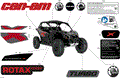 BODY - DECALS - 2026 CAN AM MAVERICK MAX TURBO X - GRANITE GREY - 64" WIDTH